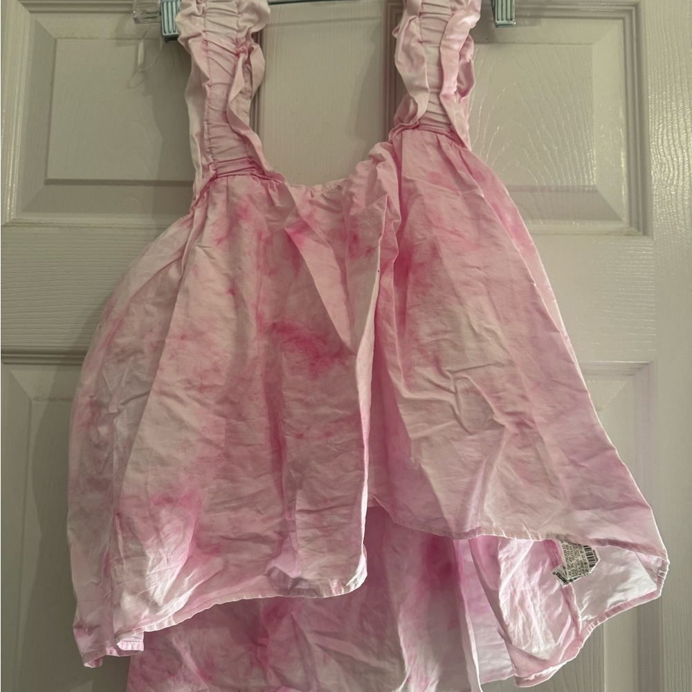 zara Pink Tie-Dye Sleeveless Top